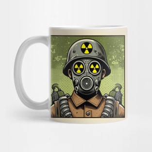 WWII Gas Mask Soldier Mug